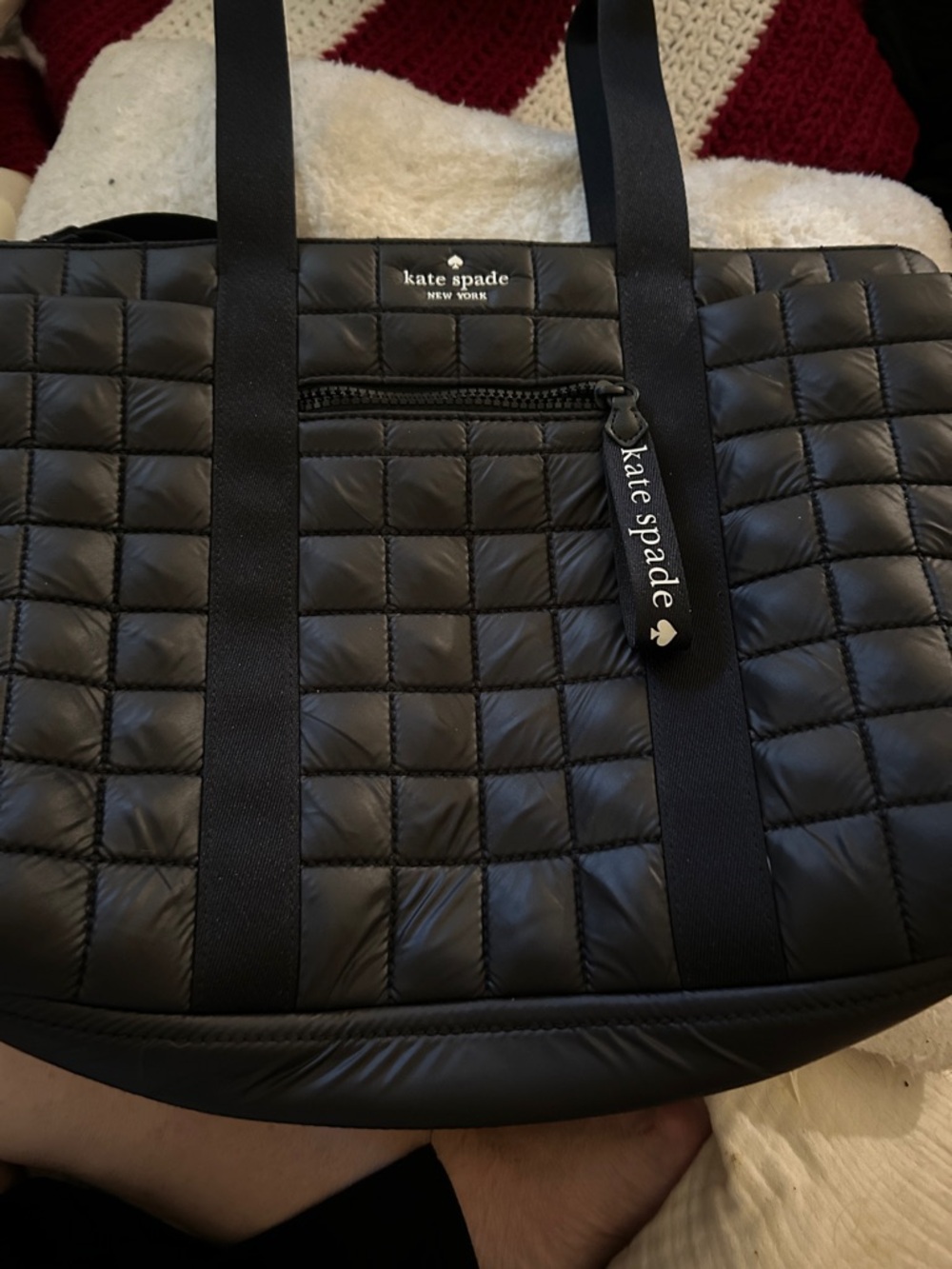 kate spade Black Quilted Messenger Tote